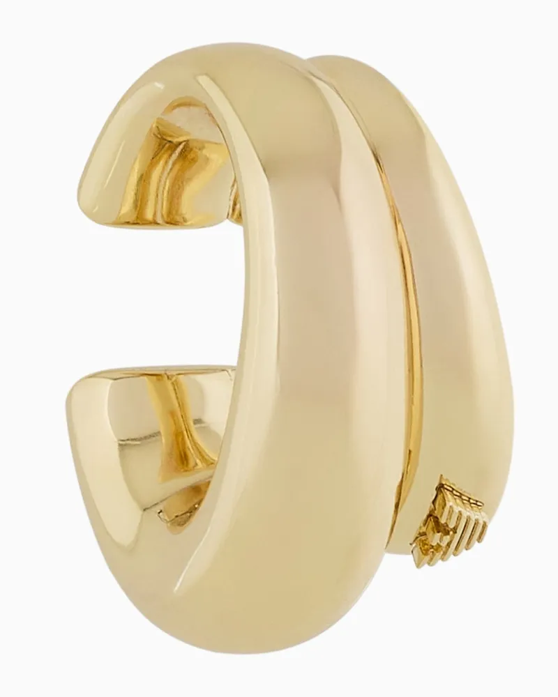 Emporio Armani Goldfarbene Ear Cuffs aus Messing Mehrfarbig