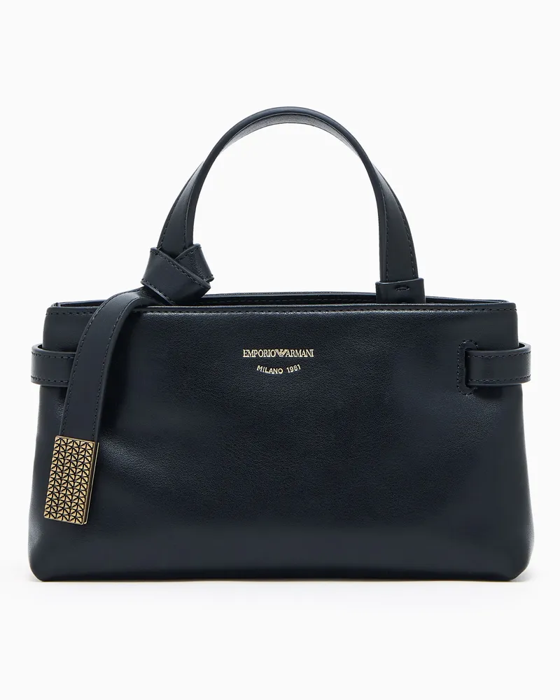 Emporio Armani Minitasche aus Glattleder Schwarz