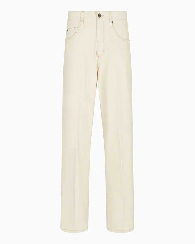 Emporio Armani Jeans J73 in Loose Fit aus Baumwoll-Bull Beige