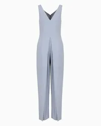 Emporio Armani Overall mit V-ausschnitt aus Funktions-cady Lilla