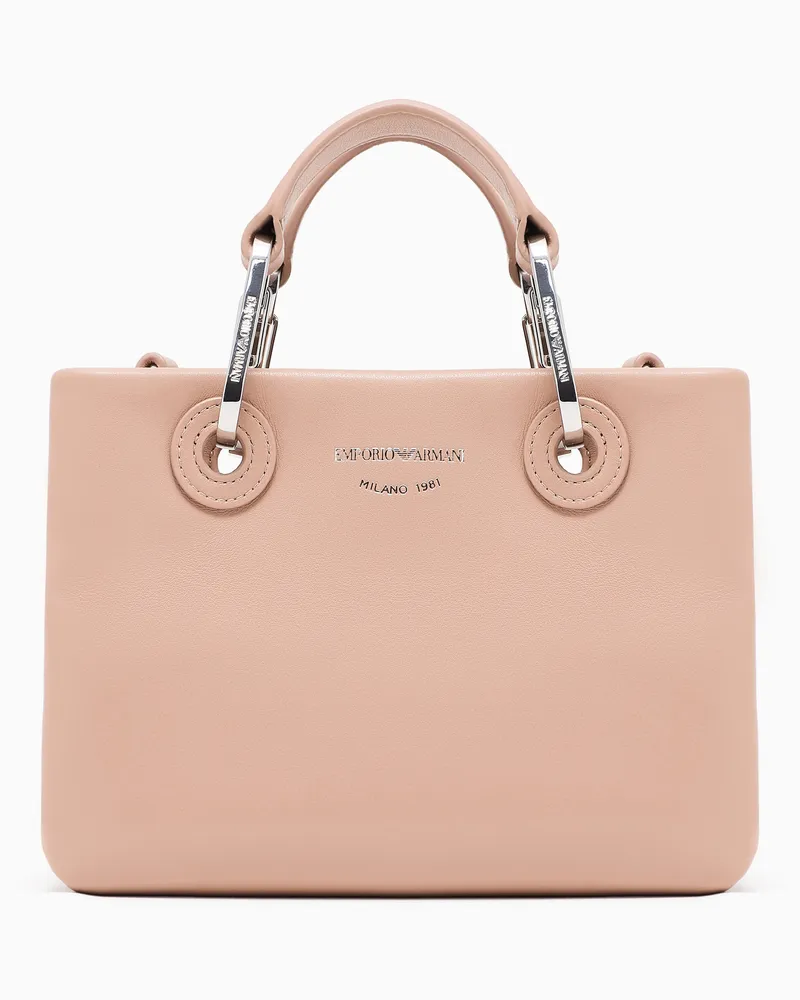 Emporio Armani MyEA Minitasche aus Nappaleder Beige