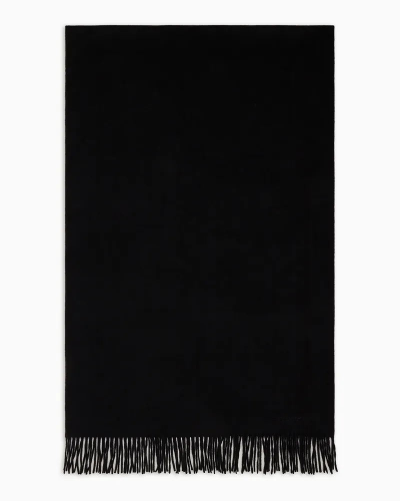 Emporio Armani Schal aus Kaschmirstoff Schwarz