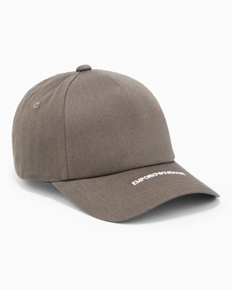Emporio Armani Baseballcap aus Canvas mit Logostickerei Braun