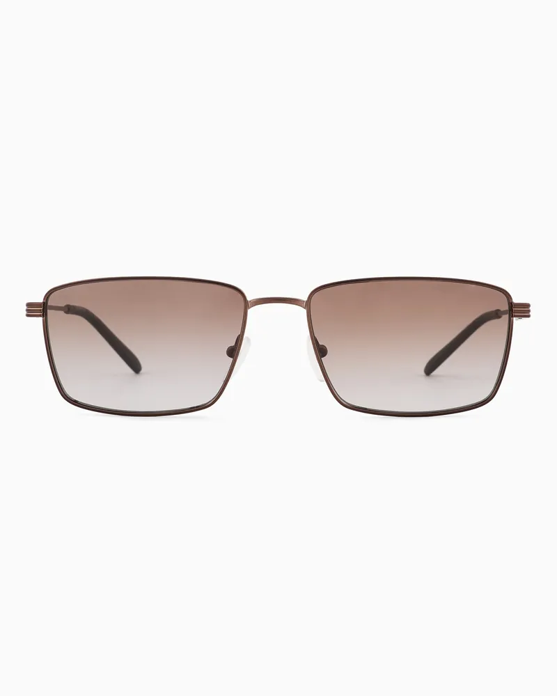 Emporio Armani Sonnenbrille mit rechteckiger Fassung für Herren 