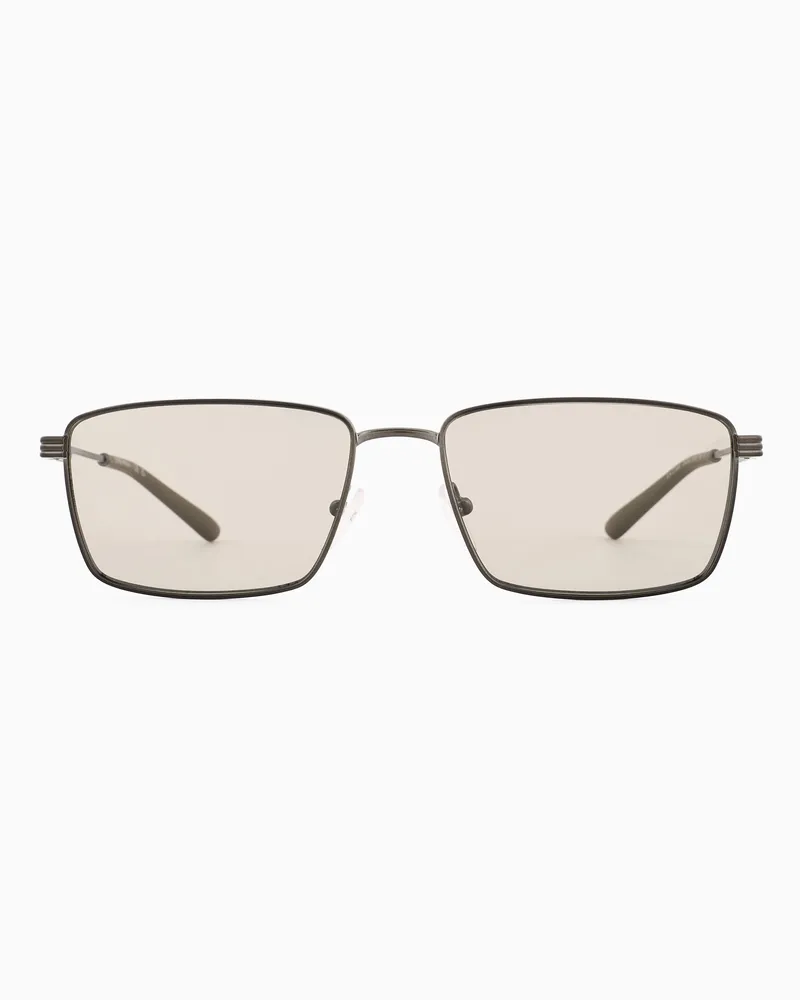 Emporio Armani Sonnenbrille mit rechteckiger Fassung für Herren 