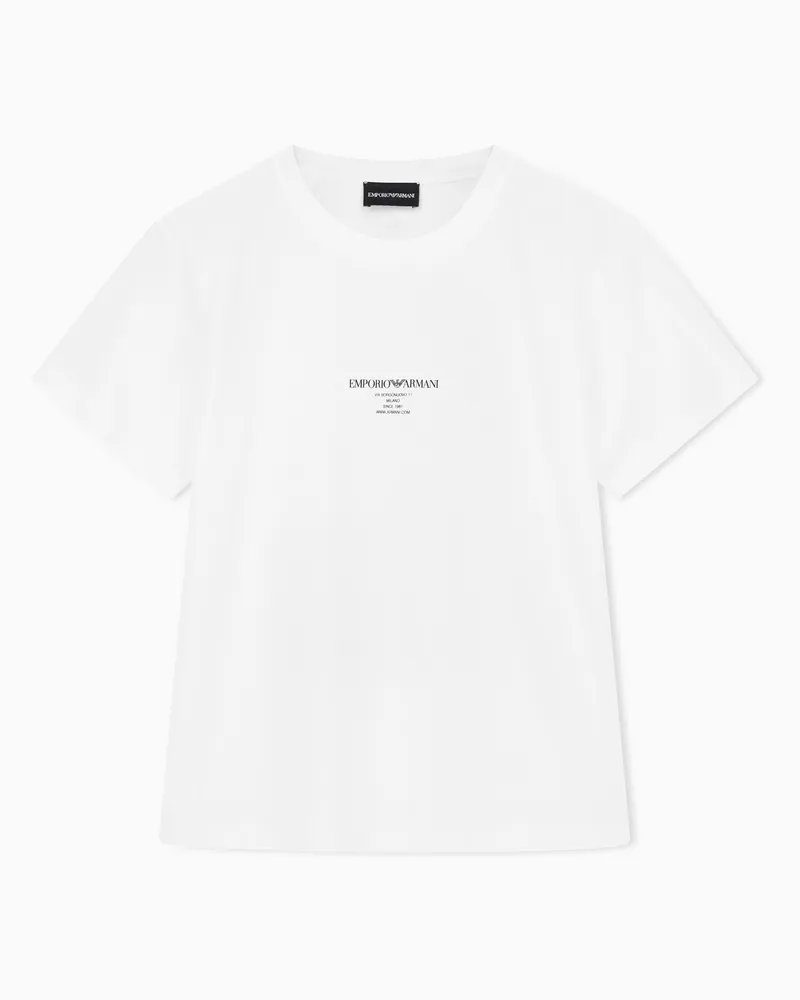 Emporio Armani ASV T-Shirt aus Jersey mit Fotoprint Weiß