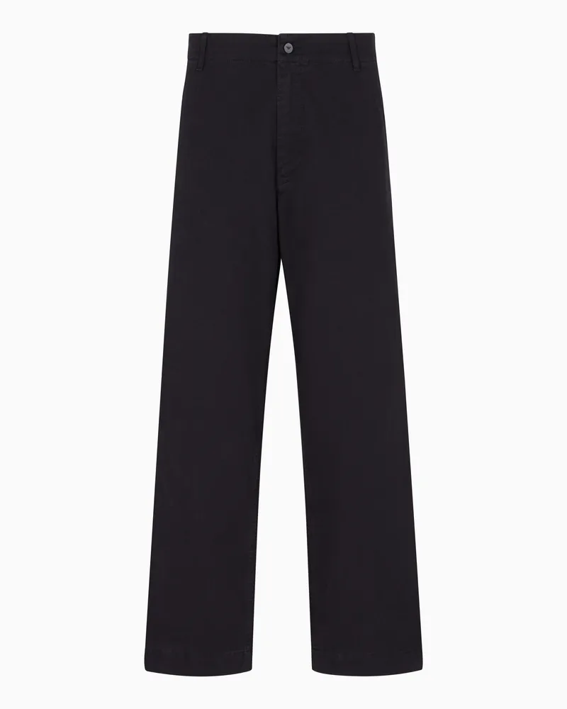 Emporio Armani Drill-Hose aus der New York Sonderkollektion Marineblau