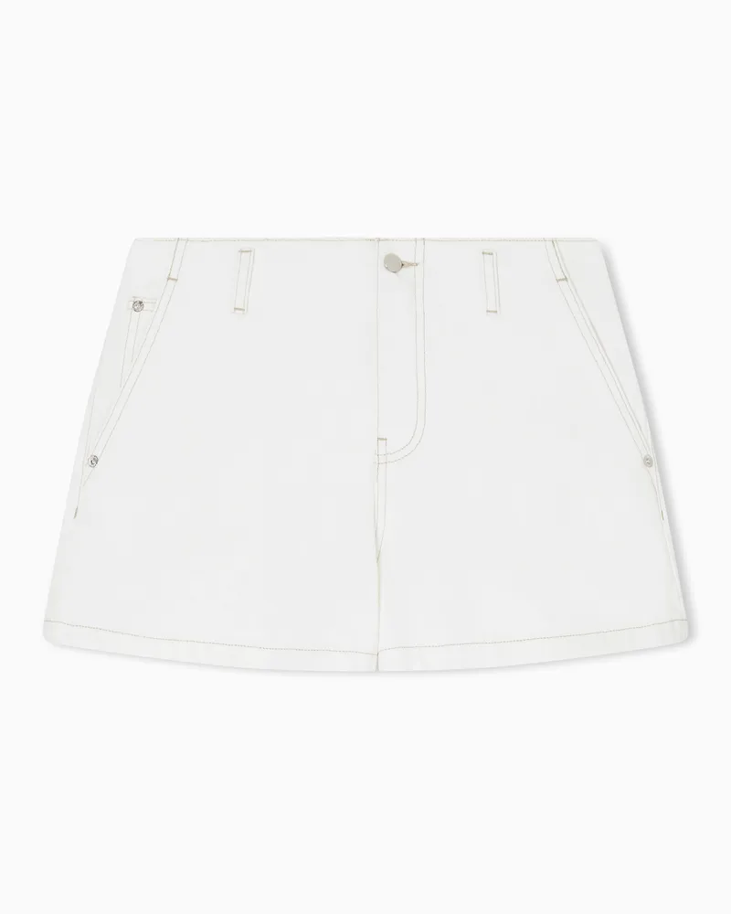 Emporio Armani Five-pocket drill shorts Weiß