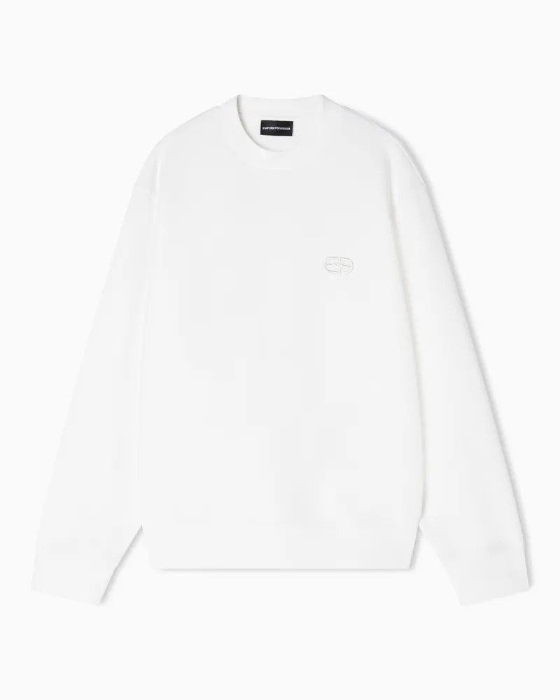 Emporio Armani Sweatshirts ohne Kapuze Weiß