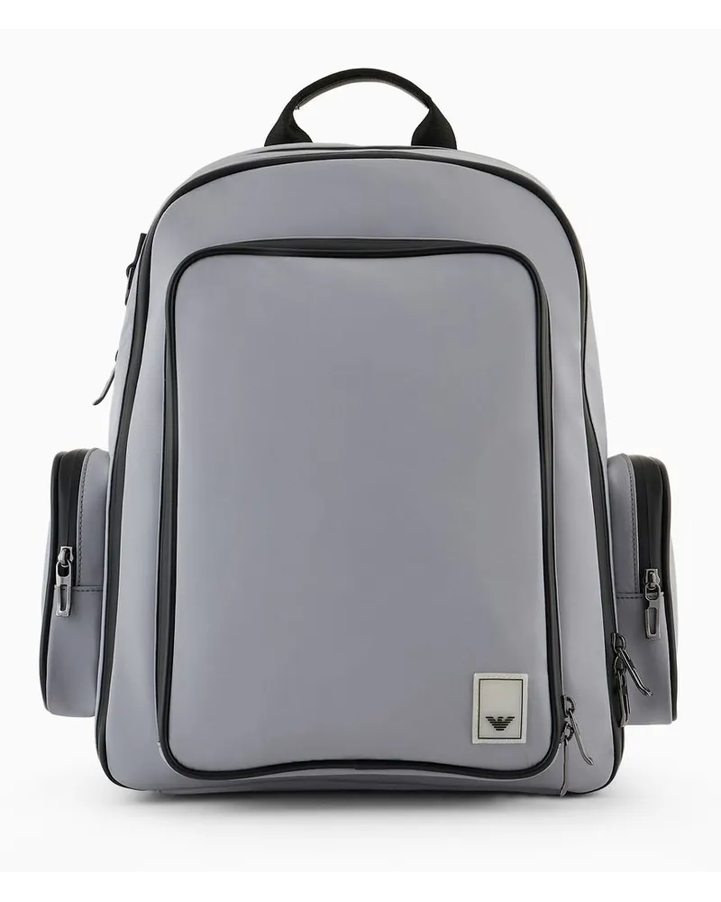 Emporio Armani Travel Essential Rucksack aus Nylon Grau