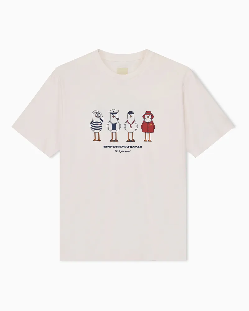 Emporio Armani Regular Fit T-Shirts Weiß