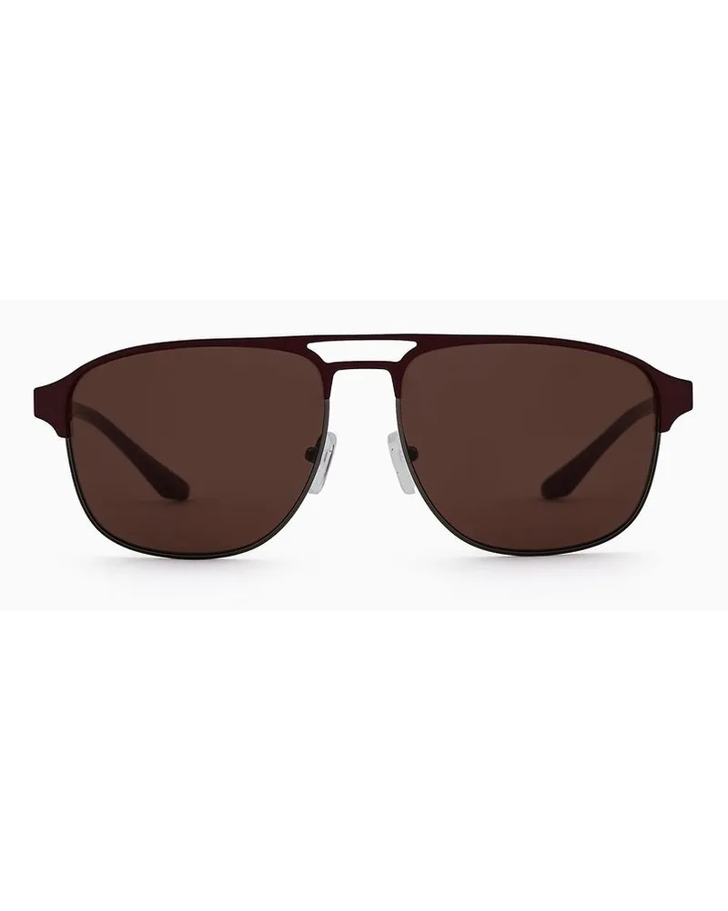 Emporio Armani Sonnenbrille mit Pilotenfassung Für Herren Gemustert