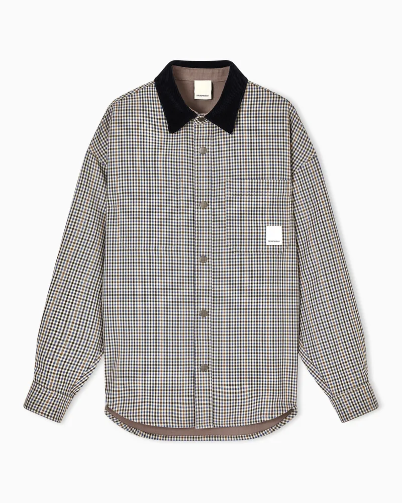 Emporio Armani Reversible blouson with Eagle Club check motif Gemustert