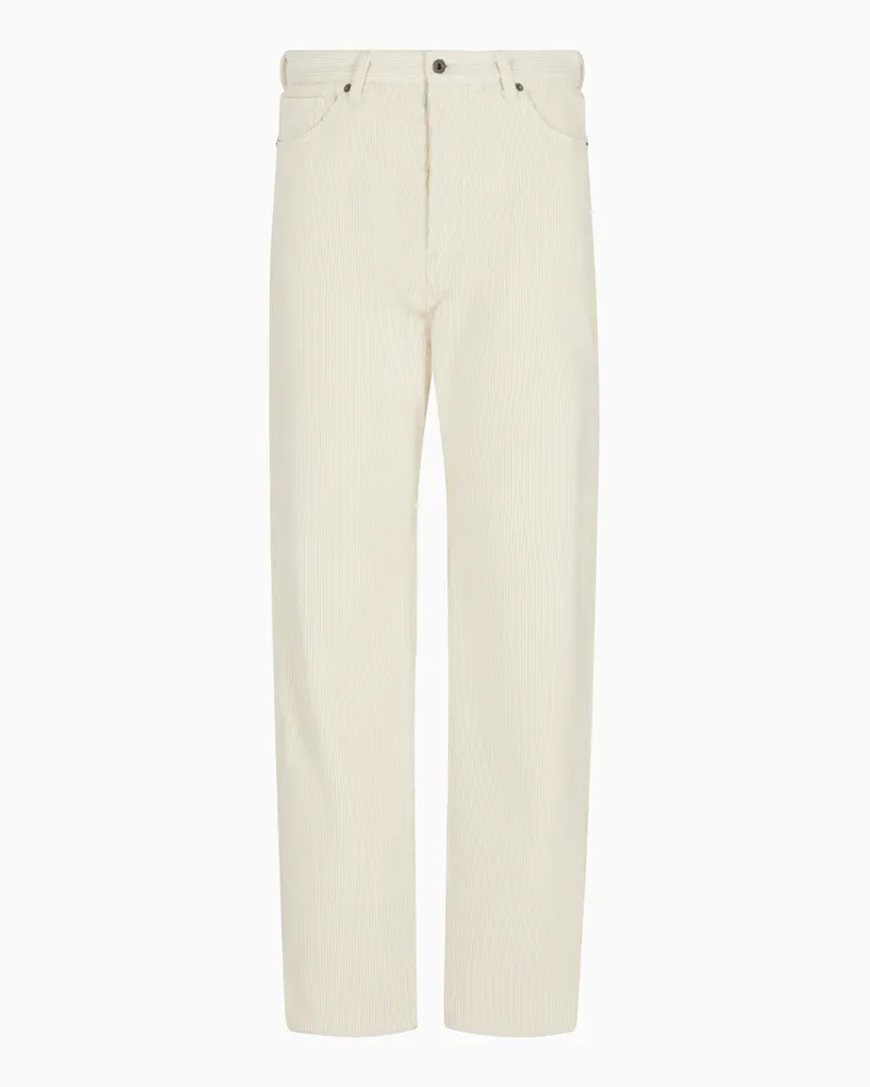 Emporio Armani Five-Pocket-Hose aus Cord Beige