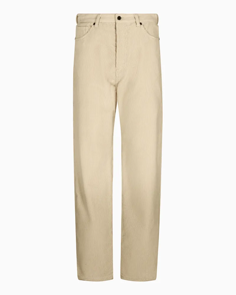 Emporio Armani Five-Pocket-Hose aus Cord Beige