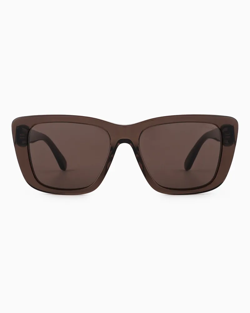 Emporio Armani Sonnenbrille für Damen mit Cat-Eye-Fassung Braun