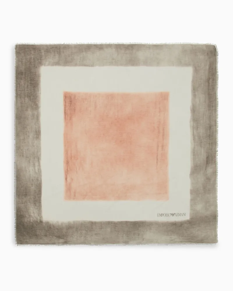 Emporio Armani Tuch aus angerauter Modalmischung Braun