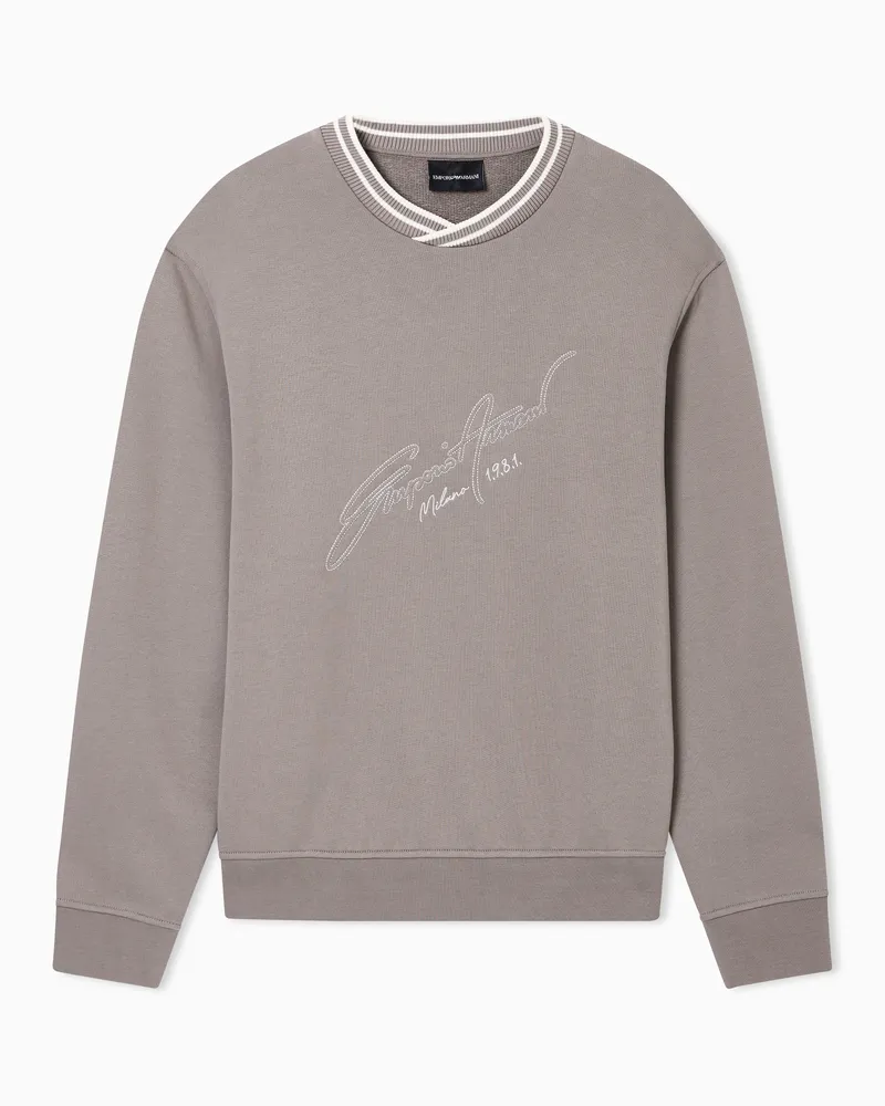 Emporio Armani French terry jersey sweatshirt Grau
