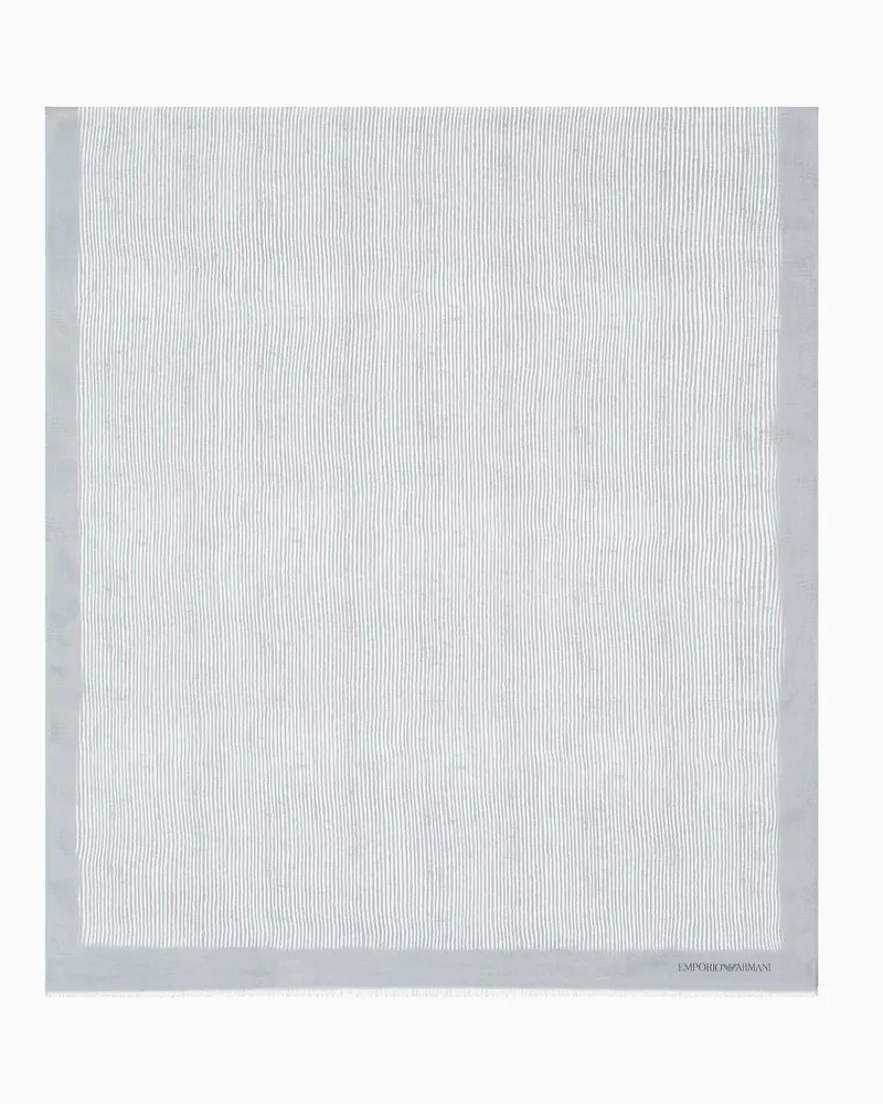 Emporio Armani Stola aus Modal mit Jacquard-Muster Grau