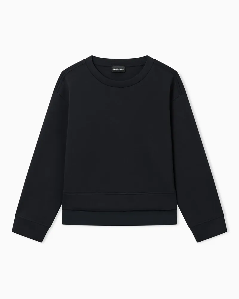 Emporio Armani Travel Essential double jersey sweatshirt Marineblau