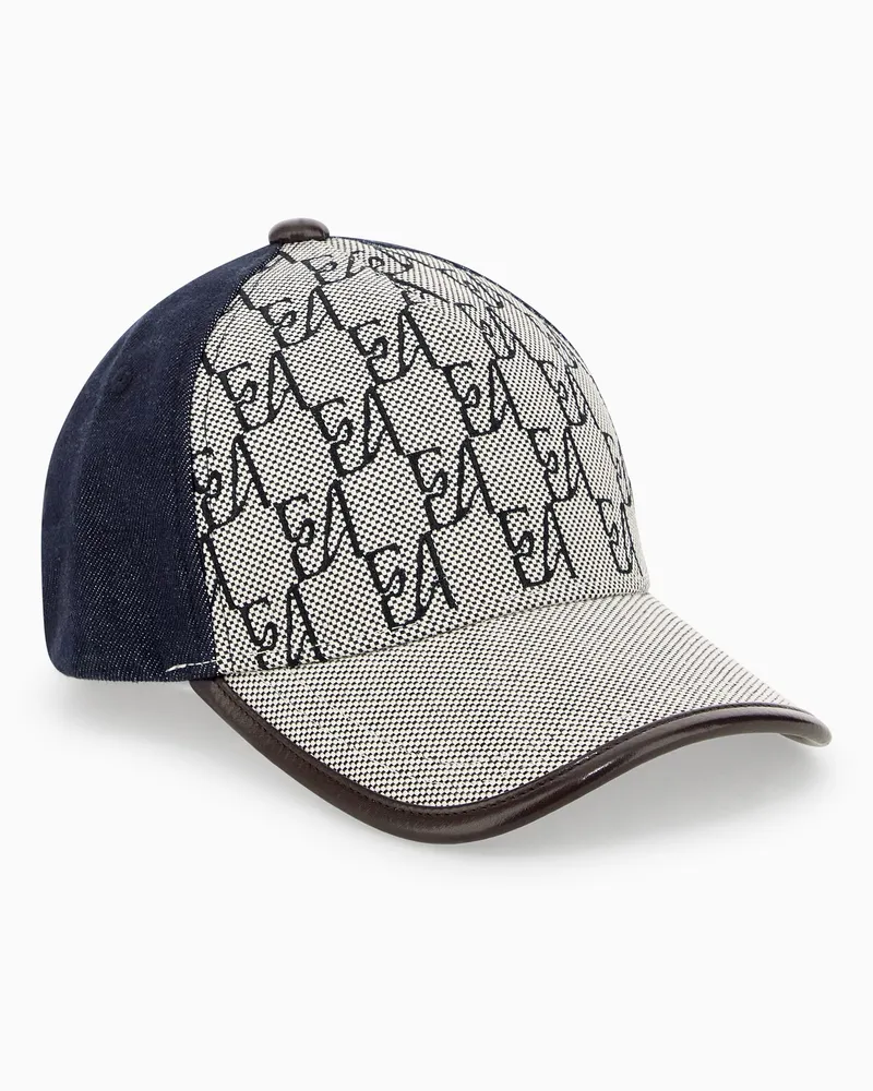 Emporio Armani Baseballkappe mit Monogramm und verstellbarem Riemen Blau