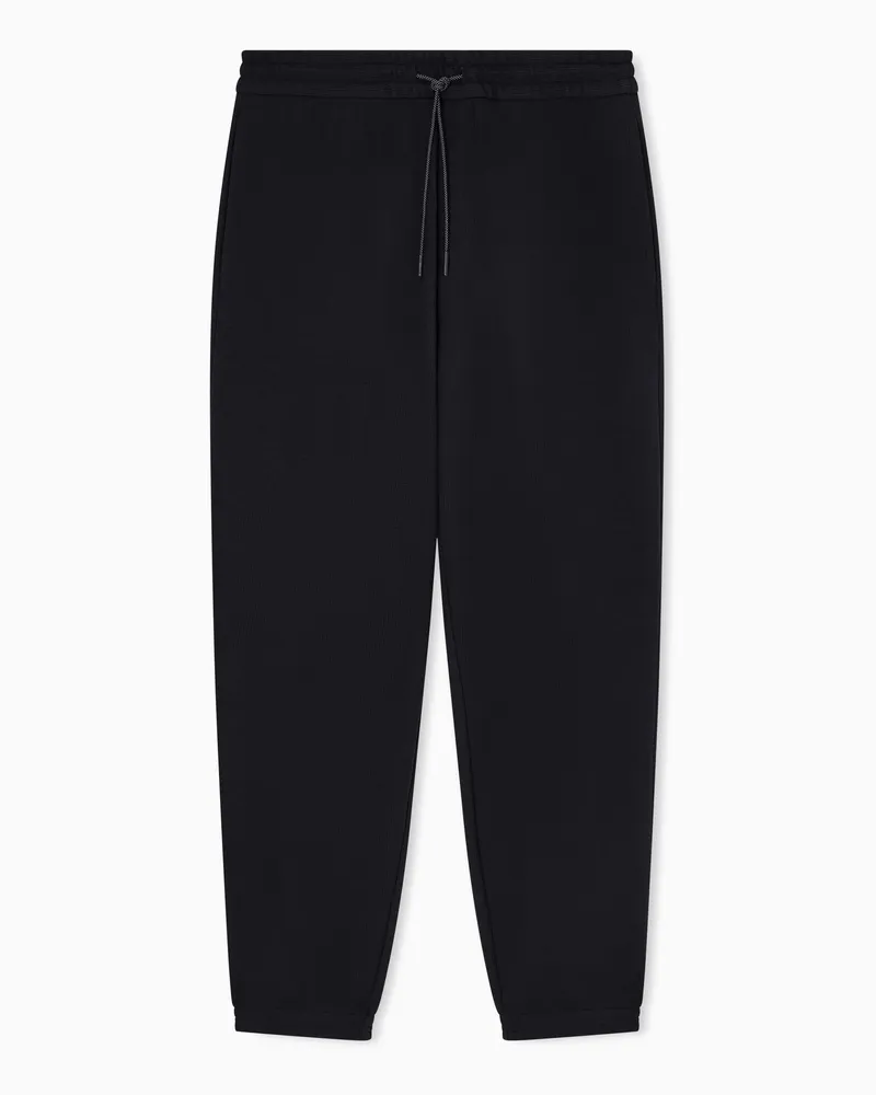 Emporio Armani Lyocell interlock joggers Blau