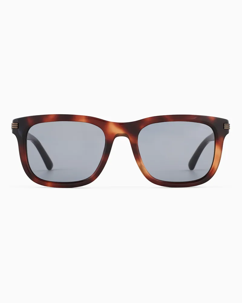 Emporio Armani Herren-Sonnenbrille in unregelmaessiger Form Zweifarbig