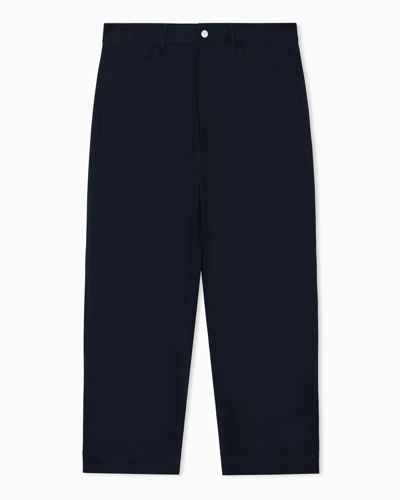 Emporio Armani 5 Pocket-Hose aus Bio-Gabardine ASV Marineblau