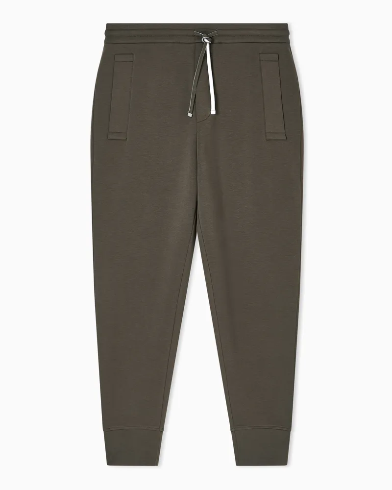 Emporio Armani Jogginghose aus doppellagigem Jersey Grün