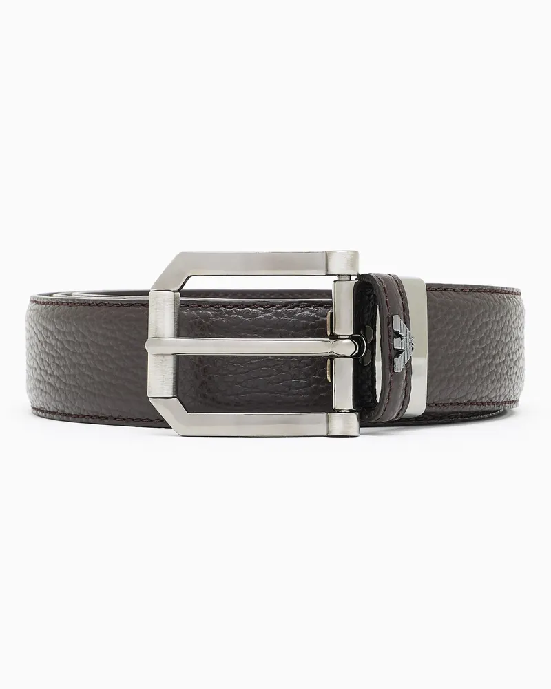 Emporio Armani Gürtel aus Stierleder Braun