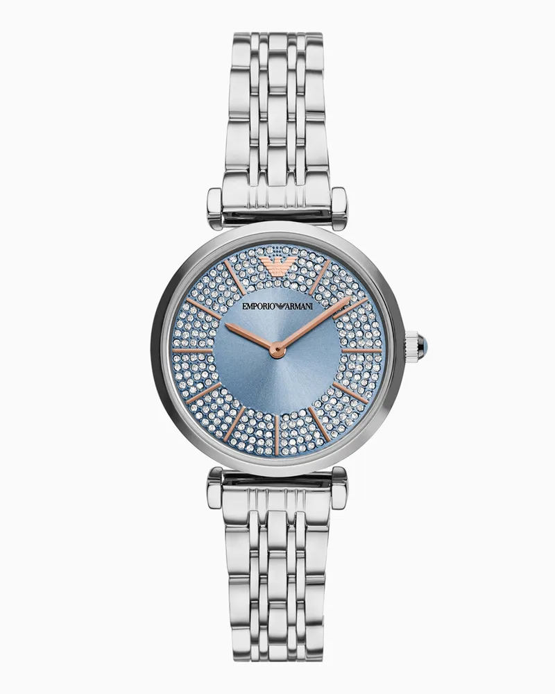 Emporio Armani Edelstahluhr mit zwei Zeigern Mehrfarbig