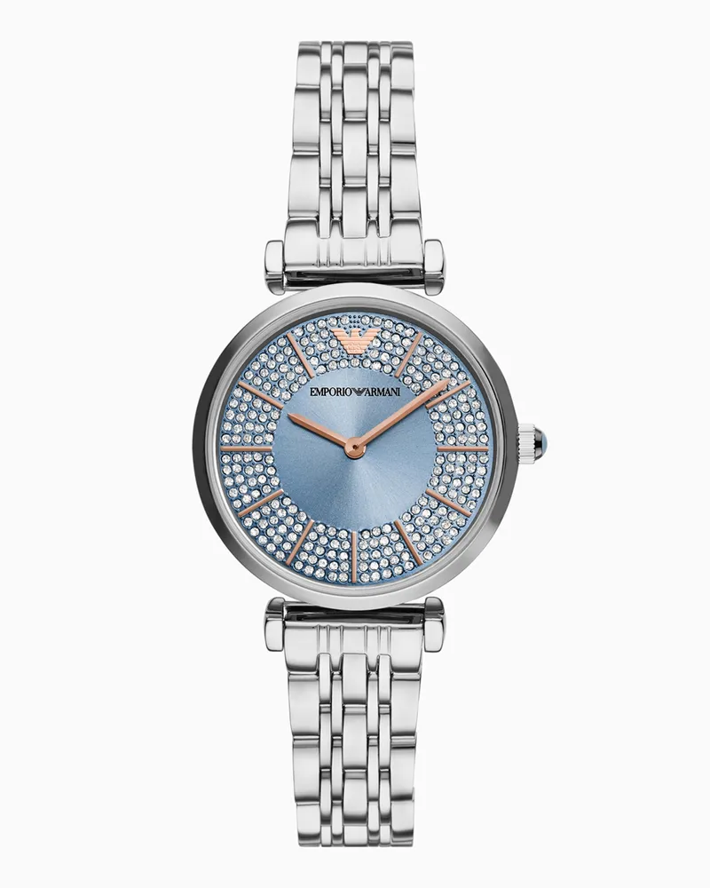 Emporio Armani Edelstahluhr mit zwei Zeigern Mehrfarbig