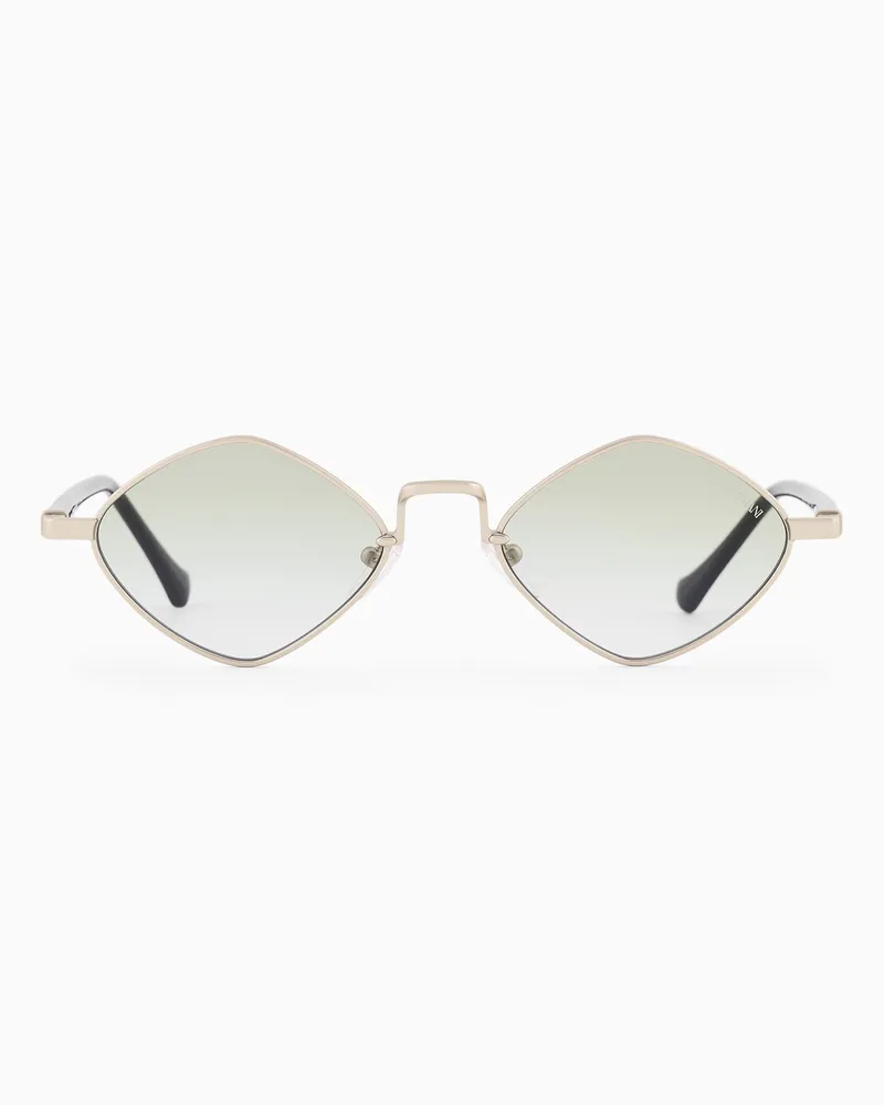 Emporio Armani Herren-Sonnenbrille in unregelmaessiger Form Goldfarben