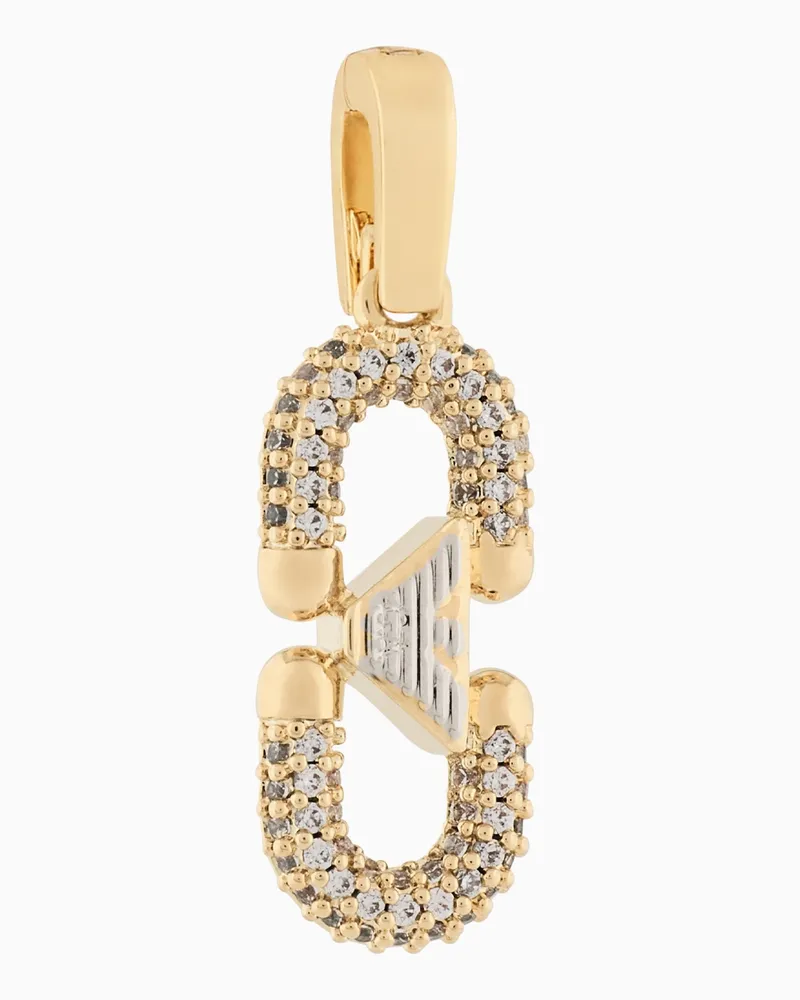 Emporio Armani Goldfarbener Messing-Anhänger Mehrfarbig