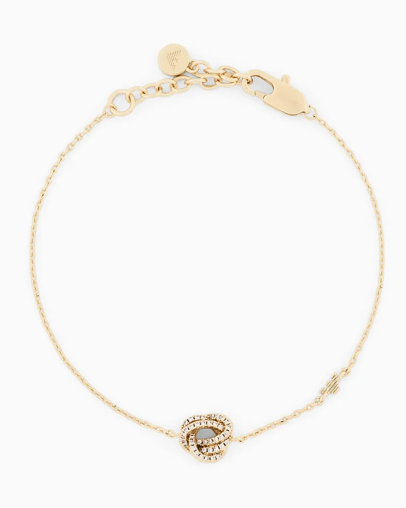 Emporio Armani Station-Armband aus goldfarbenem Messing Mehrfarbig