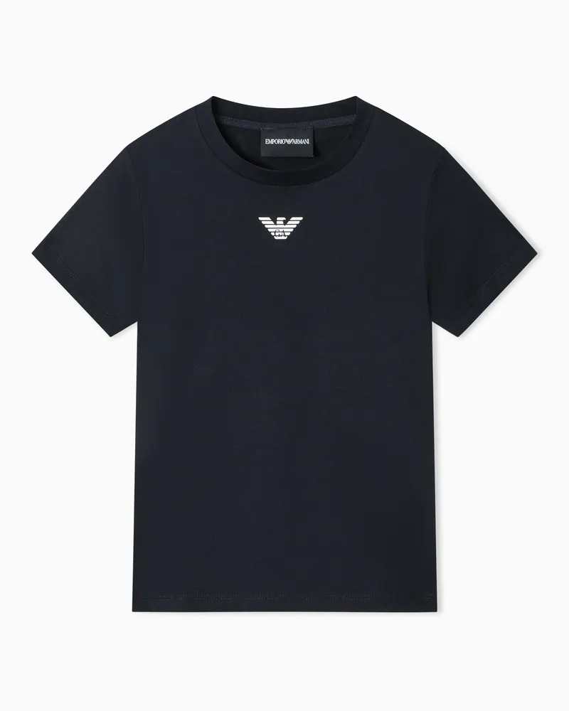 Emporio Armani T-Shirt aus Jersey mit Logo Blau