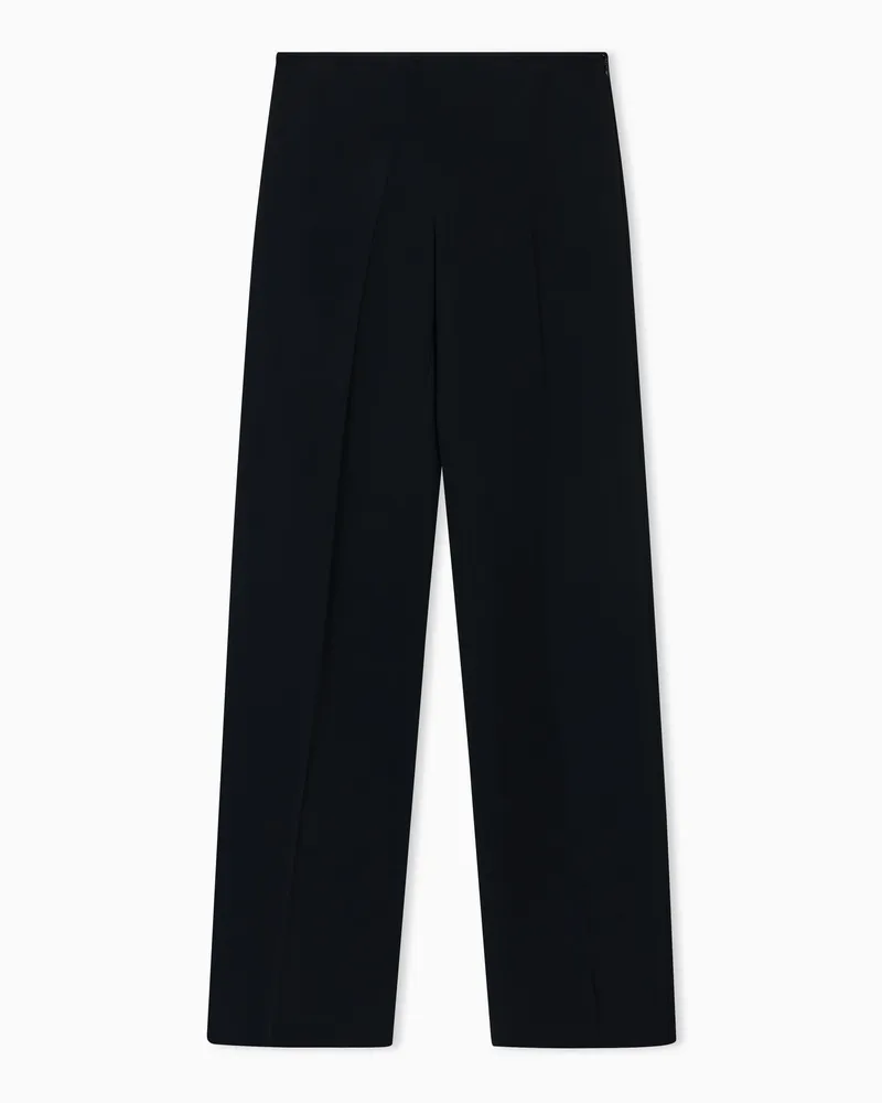Emporio Armani Palazzohose aus Cady-Crêpe Schwarz