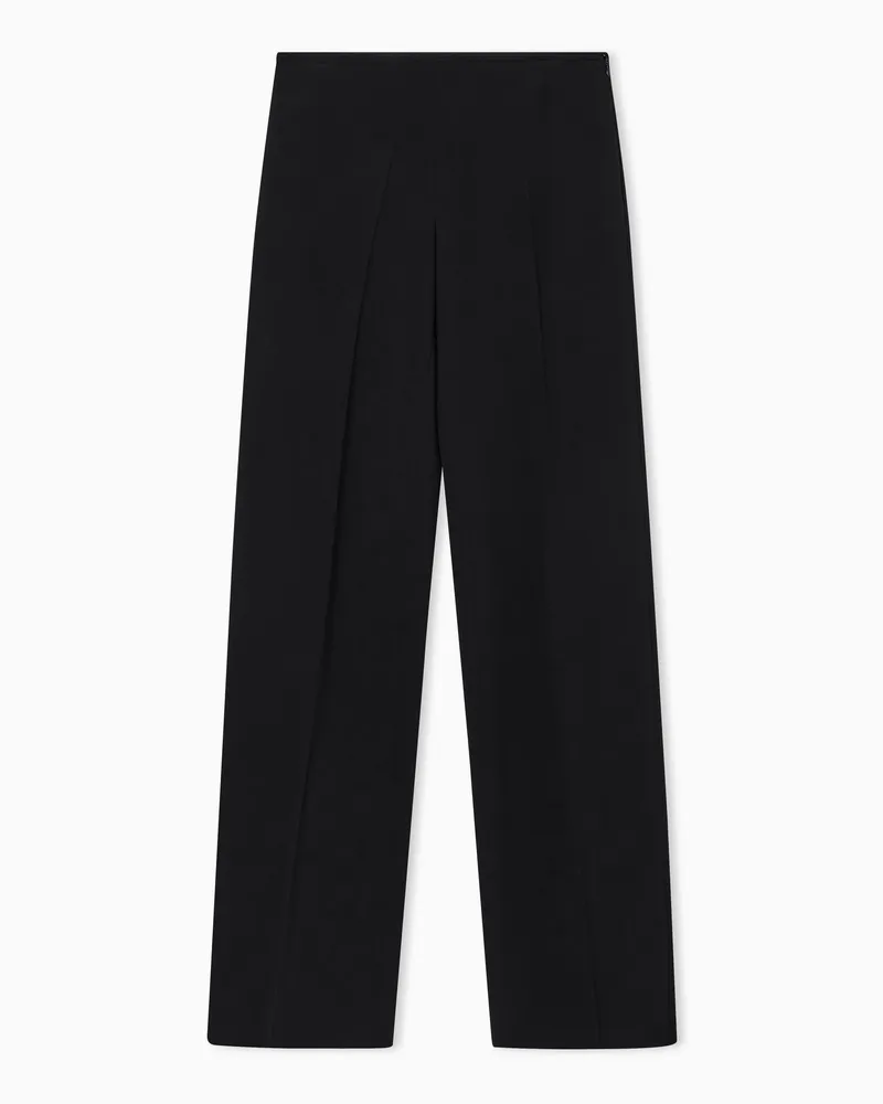 Emporio Armani Palazzohose aus Cady-Crêpe Schwarz