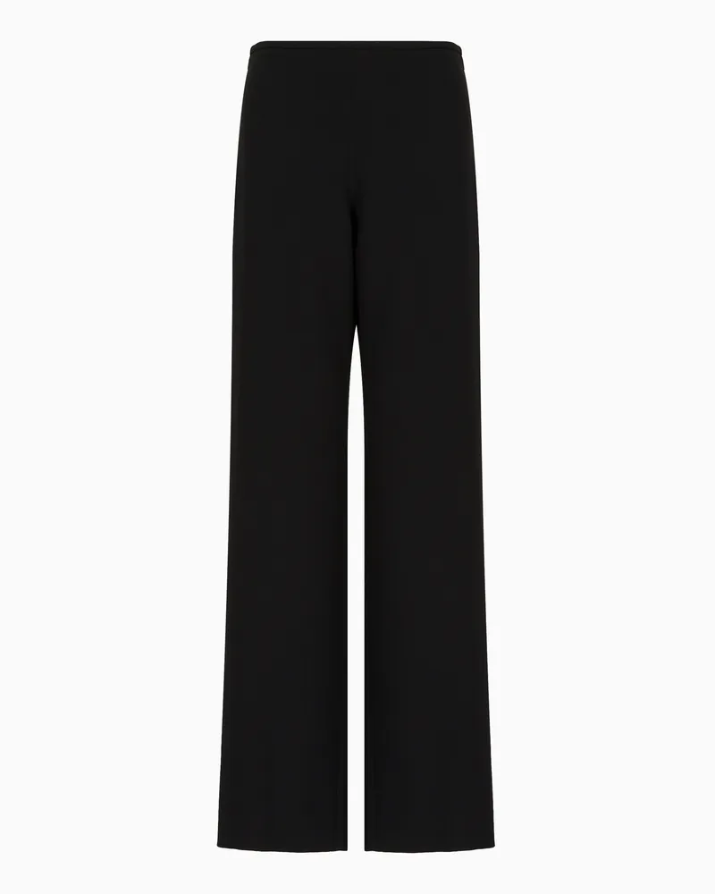 Emporio Armani Palazzohose aus Cady-Crêpe Schwarz