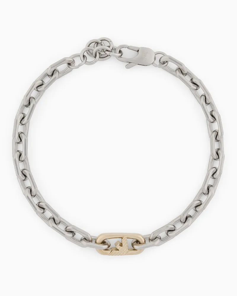 Emporio Armani Gliederarmband aus zweifarbigem Edelstahl Mehrfarbig