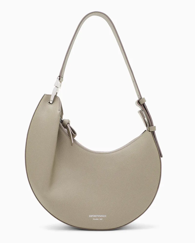 Emporio Armani Hobo Bag aus Leder Emporio Armani 1981 Beige
