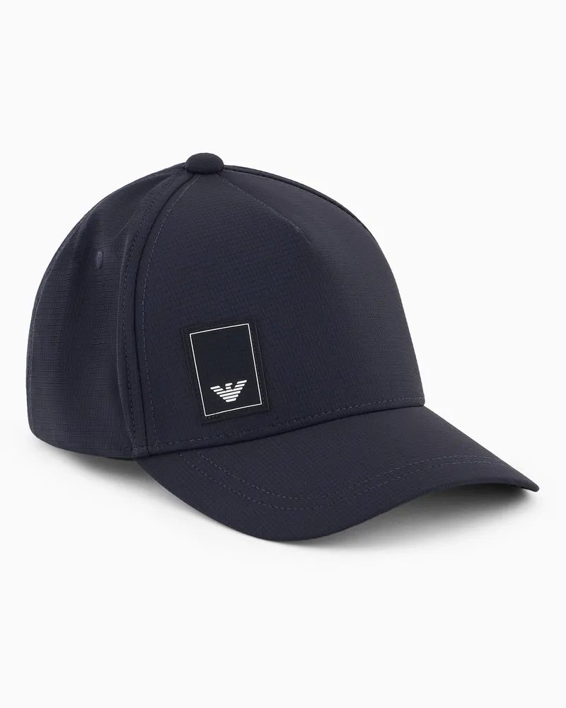 Emporio Armani Travel Essential Baseballcap aus Nylon Marineblau