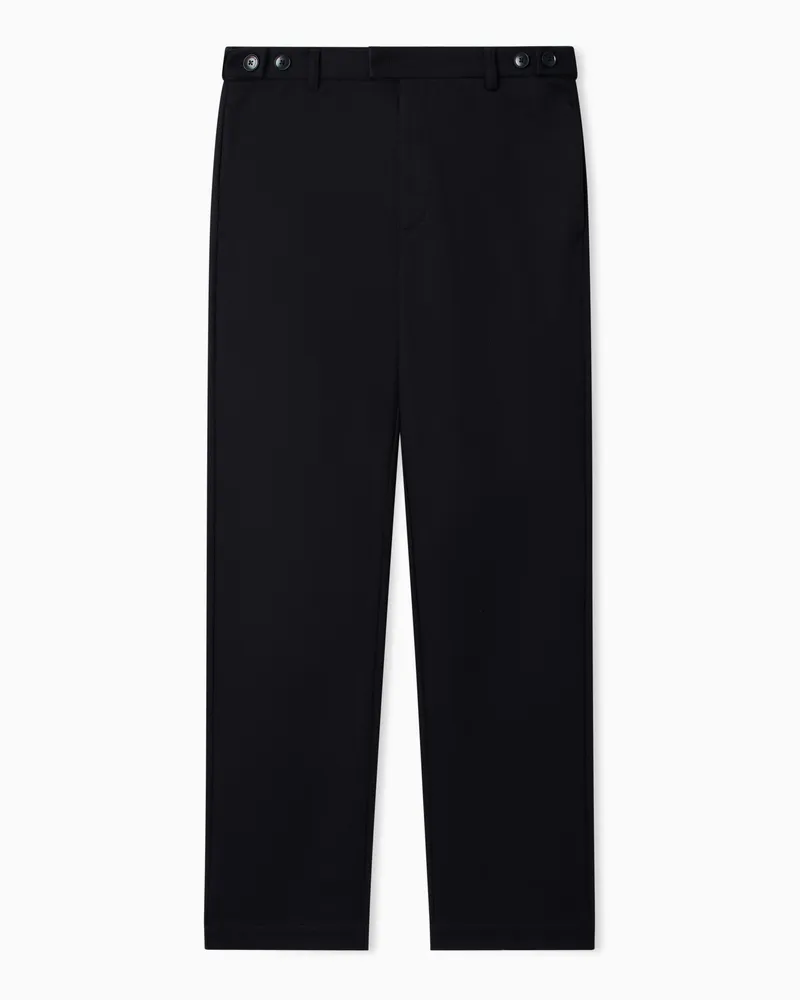 Emporio Armani Icon Hose aus Wollmischung Marineblau