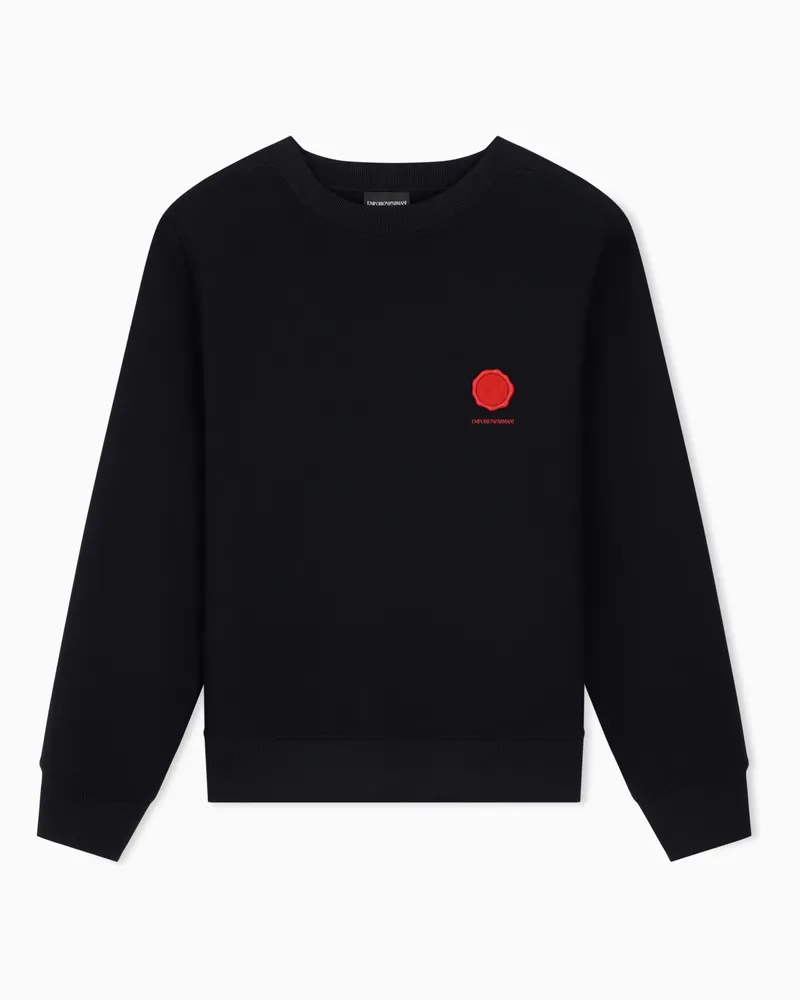 Emporio Armani Sweatshirt aus Double Jersey Valentine's Day Capsule Schwarz