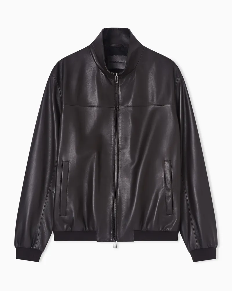 Emporio Armani Glove lamb nappa blouson Braun