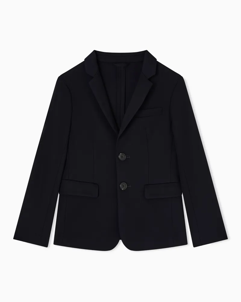 Emporio Armani Blazer aus Nylon-Viskose-Mischung Marineblau