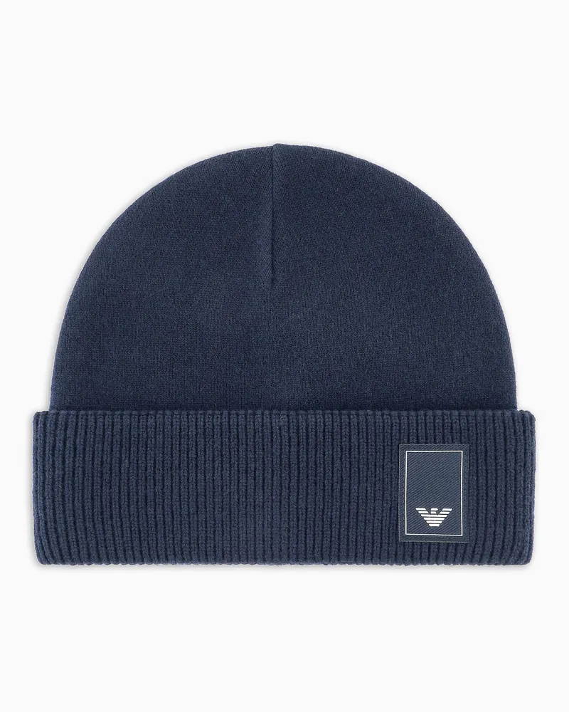Emporio Armani Travel Essential Wollmütze Marineblau