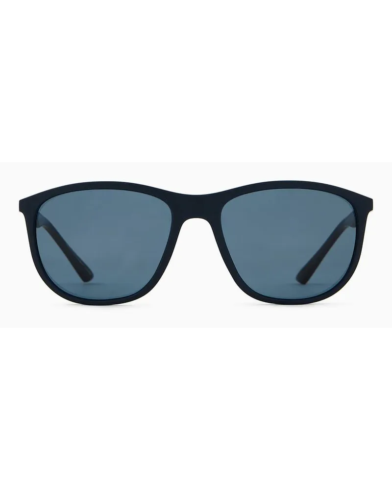 Emporio Armani Brille mit Pillow-fassung Für Herren Blau