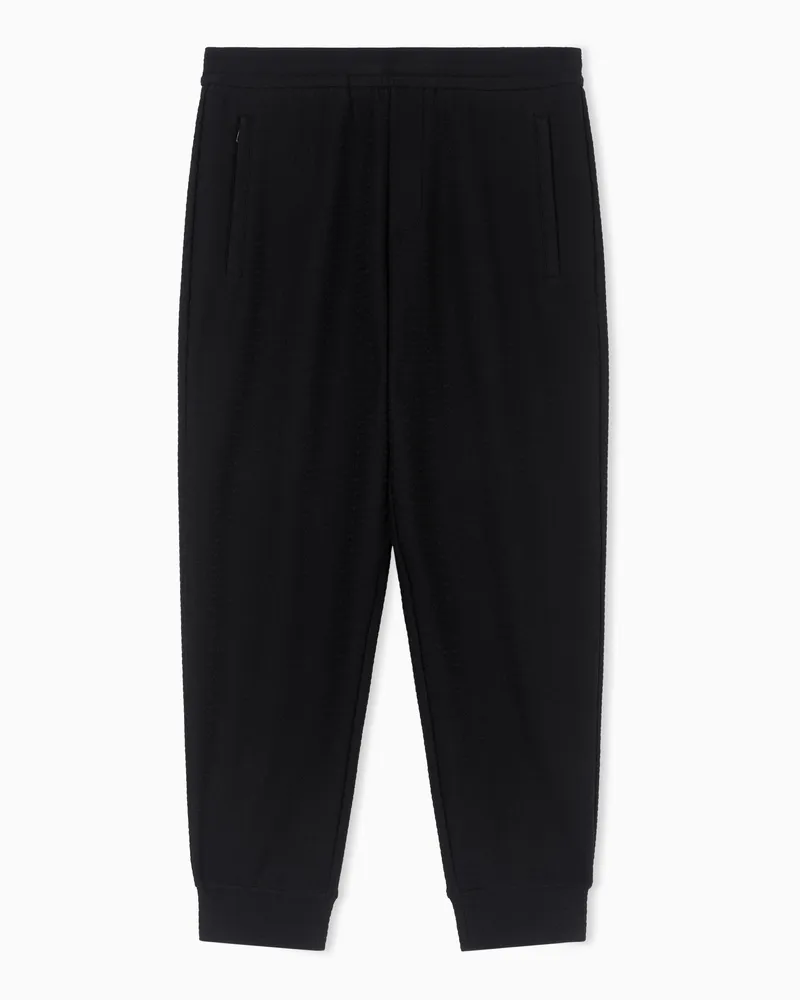 Emporio Armani Lyocell-mischung jogginghose aus Interlock-Jersey Essential Schwarz
