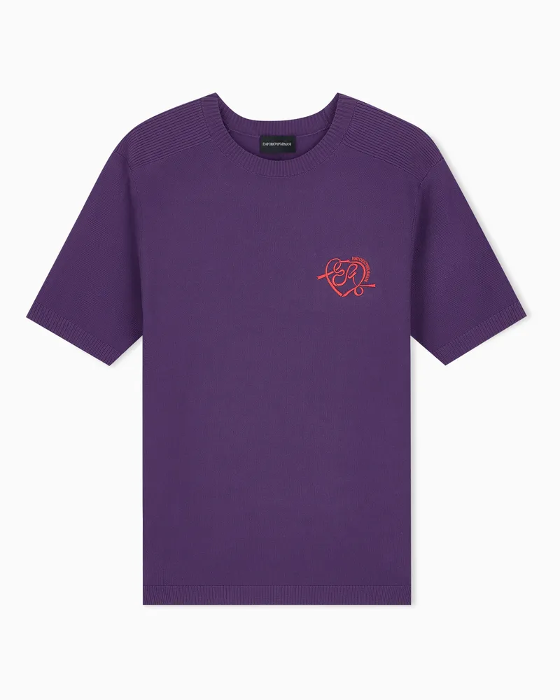 Emporio Armani Pullover mit Stickerei Valentine's Day Capsule Violett